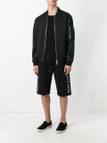 drawstring printed bermuda shorts