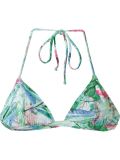 print halterneck bikini top