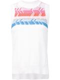 geometric knitted sleeveless top