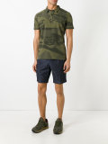 camouflage print polo shirt