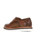 woven effect derbies