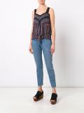 scarf print two tier cami