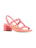 floral applique T-bar sandals