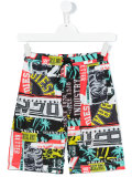 multi-print swim shorts