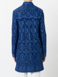 scalloped cuffs midi coat