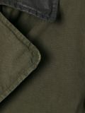 contrast stripe belted coat 