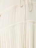 V-neck pleated dress