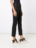 wax detail flared cropped jeans