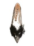 overlay lace mask slippers