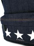 denim star print backpack