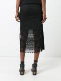 macramé detail straight skirt