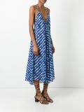 halterneck striped dress