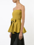 strapless bow tank