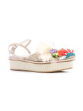 buckled platform sandals