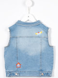 patch appliquéd denim gilet
