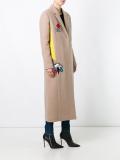 embellished single breasted coat