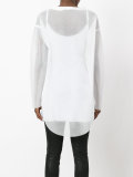 perforated long sleeve top