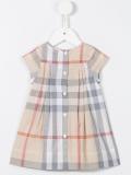 check cotton pleat dress
