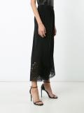 lace hem cropped trousers