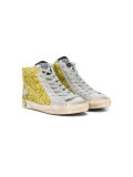 glitter insert hi-top sneakers