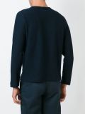 textured crew neck jumper