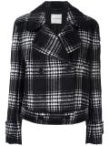 plaid double-breasted jacket