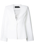 pleated sleeve blazer