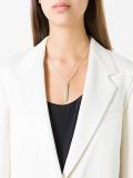 logo embossed pendant necklace