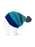 pom-pom striped beanie