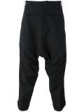 drop-crotch cropped trousers