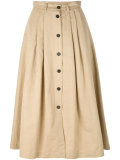 buttoned full skirt 