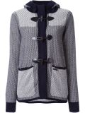 knit hooded short coat