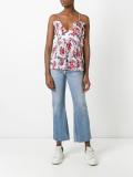 floral print V-neck top