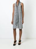 neck tie printed dress