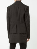 broad lapel asymmetric blazer