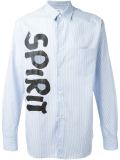 'Spirit' print striped shirt