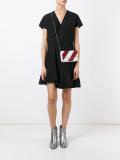 striped cross-body bag 