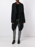 v-neck draped coat