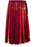 floral print pleated skirt