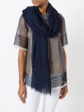 frayed trim scarf 