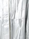 metallic parka coat