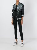 sequin effect bomber jacket