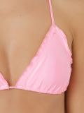 ruffled trim triangle bikini top