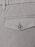 shorts with button closure flap pockets