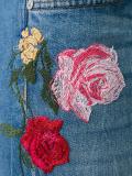 floral embroidery jeans