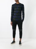 striped zebra print jumper