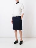 纽扣铅笔半身裙