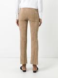 cropped flared leather trousers