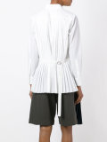 pleated poplin shirt