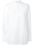 band collar shirt